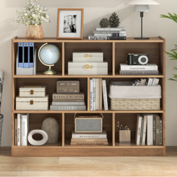 Costway 8 Cube Natural Wooden Bookcase - Size: 8 Shelf - Cream - Wilko - thumbnail 1