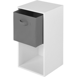 Jane 2 Shelf White Cube Storage Unit with Basket - Home Garden Direct - Wilko - thumbnail 6