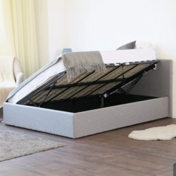Home Treats King Size Grey Ottoman Bed with Mattress - Wilko - thumbnail 7