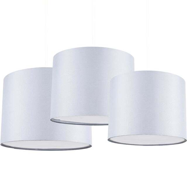 ValueLights Torbery Grey Nesting Ceiling Light Shade 3 Pack - Size: 22 x 30 x 30cm - Wilko - image 1