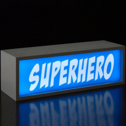 Premier Housewares Superhero LED Light Box - Size: 31 x 11 x 11cm - Multi - Wilko - thumbnail 3