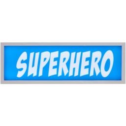 Premier Housewares Superhero LED Light Box - Size: 31 x 11 x 11cm - Multi - Wilko