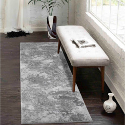 Desire Rugs Serenity Grey Abstract Sprayed Grunge Texture Rug 60 x 220cm - Wilko - thumbnail 3