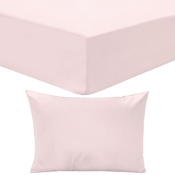 Easy Care Plain Sheeting Set Blush King - Wilko - thumbnail 1