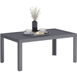 Outsunny Grey Steel Frame and Slat Top Side Table - Size: 46 x 61 x 101.5cm - Wilko - thumbnail 3