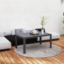 Outsunny Grey Steel Frame and Slat Top Side Table - Size: 46 x 61 x 101.5cm - Wilko - thumbnail 5