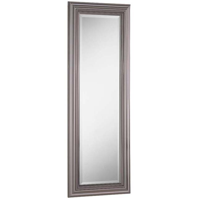 Yearn Dark Chrome Bevelled Dressing Mirror 128.5 x 44.5cm - n/a - Wilko - image 1