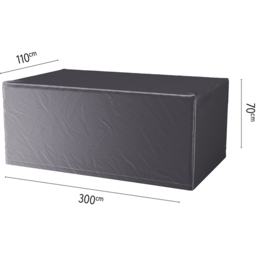 Platinum AeroCover Waterproof Garden Table Cover 70 x 300 x 110cm - Size: 70 x 110 x 110cm - Grey - Wilko - thumbnail 7