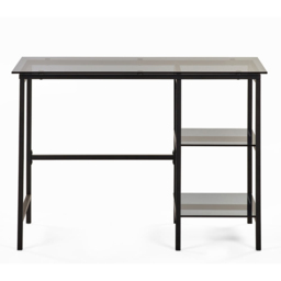 Julian Bowen Chicago Smoked Glass Desk Black - Size: 45 x 104 x 72cm - Wilko - thumbnail 4