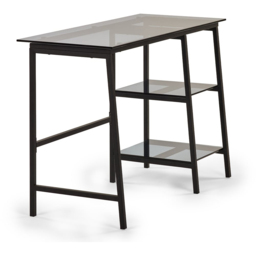 Julian Bowen Chicago Smoked Glass Desk Black - Size: 45 x 104 x 72cm - Wilko - thumbnail 5