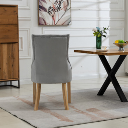 Artemis Home Ravenna Set of 2 Silver Velvet Dining Chair - Grey - Wilko - thumbnail 7