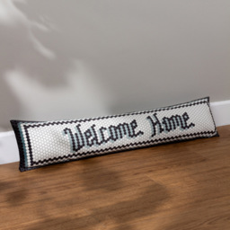 furn. Multicolour Welcome Home Mosaic Message Velvet Draught Excluder - Size: 20 x 92 x 10cm - Wilko - thumbnail 3