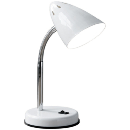 Premier Housewares White Gloss Desk Lamp - Size: 13 x 13 x 37cm - Wilko - thumbnail 3