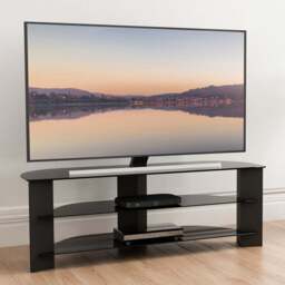 AVF Varano Black Corner TV Unit - Size: 40 x 130 x 44.5 - Wilko - thumbnail 1