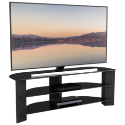 AVF Varano Black Corner TV Unit - Size: 40 x 130 x 44.5 - Wilko - thumbnail 4