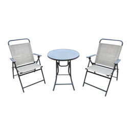 Safina Garden Bistro Set - Grey - Size: 2 Seater - Wilko - thumbnail 3