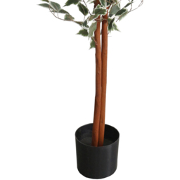 Leaf Ficus Natural Variegated Leaves Artificial Plant Pot 160cm - Size: 160 x 80 x 80cm - Green - Wilko - thumbnail 4