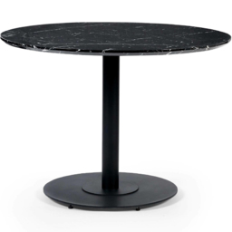 Julian Bowen Luca 2 Seater Marble-Effect Round Dining Table Black - Wilko - thumbnail 3
