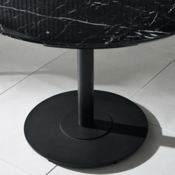 Julian Bowen Luca 2 Seater Marble-Effect Round Dining Table Black - Wilko - thumbnail 6