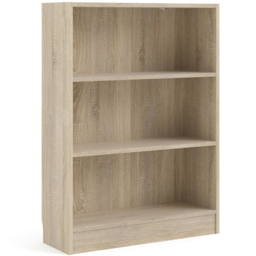 Florence Basic 2 Shelf Oak Wide Low Bookcase - Brown - Furniture to Go - Wilko - thumbnail 3