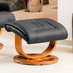 Artemis Home Barriston Black Swivel Recliner Chair with Footstool - Size: Single - Wilko - thumbnail 4