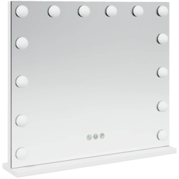 vidaXL LED White Vanity Mirror 50 x 10 x 44cm - Size: 44 x 50 x 10cm - Wilko - thumbnail 4