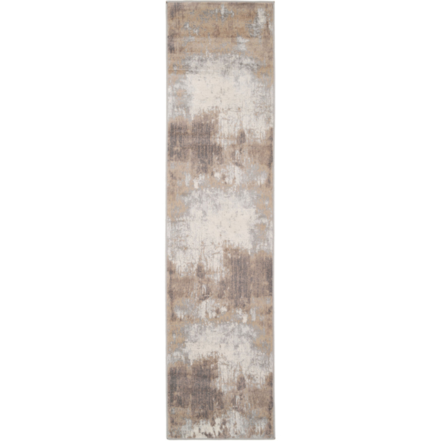 Kukoon Natural and Warm Greige Distressed Abstract Rug 240 x 60cm - n/a - Wilko - image 1