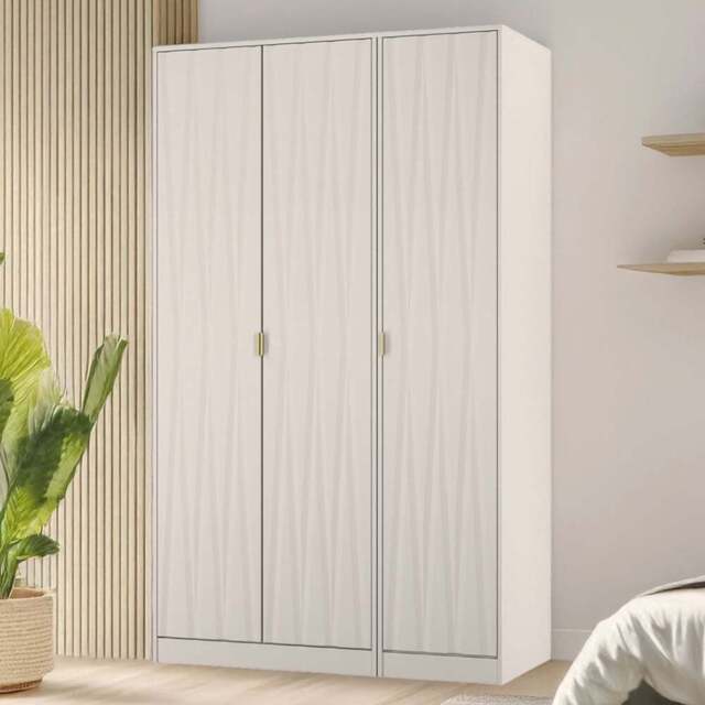 Crowndale Diamond 3 Door Kashmir Matt Tall Wardrobe Ready Assembled - Wilko - image 1