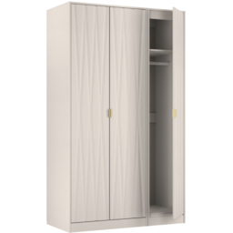 Crowndale Diamond 3 Door Kashmir Matt Tall Wardrobe Ready Assembled - Wilko - thumbnail 7