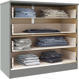 Seconique Denver 4 Drawer Grey Gloss Storage Chest - Wilko - thumbnail 6