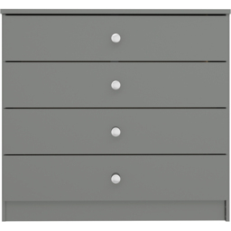 Seconique Denver 4 Drawer Grey Gloss Storage Chest - Wilko - thumbnail 4