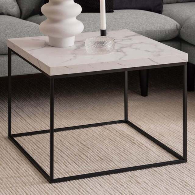 Florence Barossa White Marble Carrara Top Square Coffee Table - Furniture To Go - Wilko - image 1