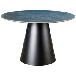 Home Source Grayson 4 Seater Round Dining Table Grey - Black - Wilko - thumbnail 3
