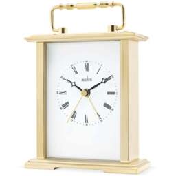 Acctim Gainsborough Gold Colour Carriage Clock - Size: 5.2 x 12.3 x 14.5cm - Wilko - thumbnail 3