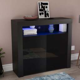 VIDA DESIGNS Nova 2 Door Black LED Sideboard - Size: 35 x 107 x 97cm - Wilko - thumbnail 1