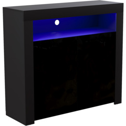 VIDA DESIGNS Nova 2 Door Black LED Sideboard - Size: 35 x 107 x 97cm - Wilko - thumbnail 3