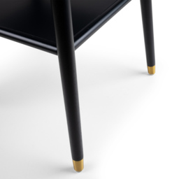 Julian Bowen Findlay 2 Shelf Walnut and Black Media Unit - Size: 45 x 120 x 55cm - Wilko - thumbnail 5