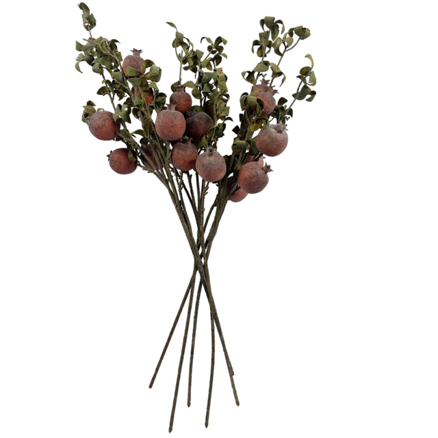 Leaf Pomegranate Artificial Stem 75cm 6 Pack - Size: 75 x 10 x 10cm - Green - Wilko - image 1