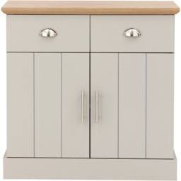 GFW Kendal 2 Door 2 Drawer Grey Compact Sideboard - Size: 39 x 79 x 77cm - Wilko - thumbnail 5