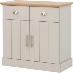 GFW Kendal 2 Door 2 Drawer Grey Compact Sideboard - Size: 39 x 79 x 77cm - Wilko - thumbnail 3