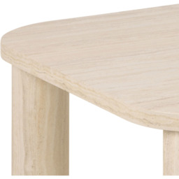 Furniture To Go Solano Light Travertine Square Coffee Table - Size: 36 x 60 x 60cm - Cream - Wilko - thumbnail 5