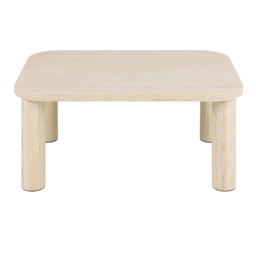 Furniture To Go Solano Light Travertine Square Coffee Table - Size: 36 x 60 x 60cm - Cream - Wilko - thumbnail 3