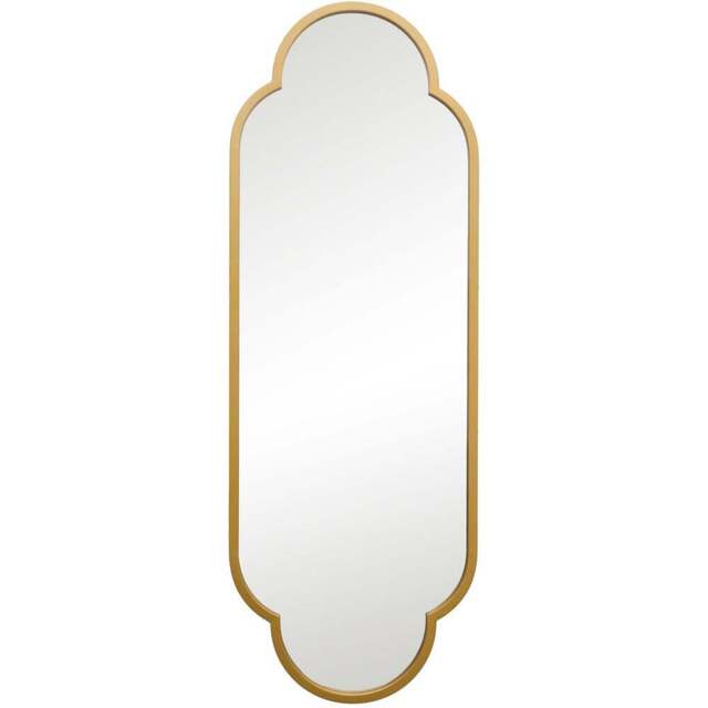 MirrorOutlet The Duplici Gold Metal Double Arched Oval Wall Mirror 150 x 52cm - Wilko - image 1