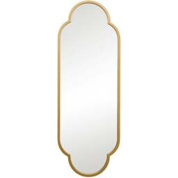 MirrorOutlet The Duplici Gold Metal Double Arched Oval Wall Mirror 150 x 52cm - Wilko