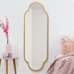 MirrorOutlet The Duplici Gold Metal Double Arched Oval Wall Mirror 150 x 52cm - Wilko - thumbnail 3