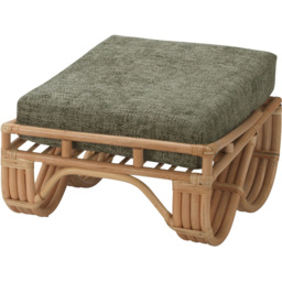 Desser Furniture Pretzel Natural Rattan Jubilee Sage Footstool - Size: 36.0 cm x 63.0 cm x 70.0 cmcm - Brown - Wilko - thumbnail 3