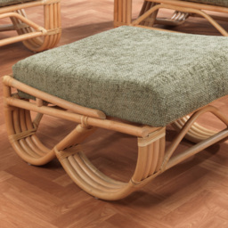 Desser Furniture Pretzel Natural Rattan Jubilee Sage Footstool - Size: 36.0 cm x 63.0 cm x 70.0 cmcm - Brown - Wilko - thumbnail 5