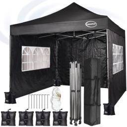 Maximus Black Pop Up Outdoor Gazebo with Removable Sides 3 x 3m - MCC - Wilko - thumbnail 4