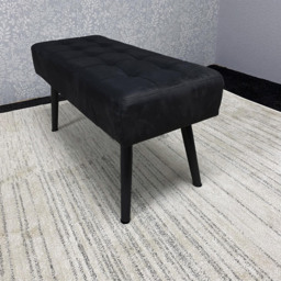 Portland 4 Seater Wooden Dark Grey Arrow Design Dining Set with Velvet Chairs and Bench - Multi - Wilko - thumbnail 5