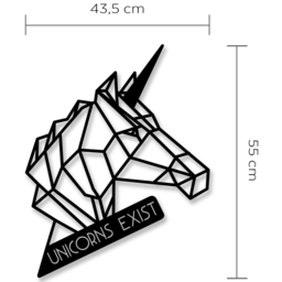 Decortie Black Minimalist Metal Modern Unicorn Wall Art - Size: 55 x 43.5 x 1.5cm - Wilko - thumbnail 5